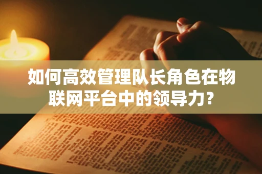 如何高效管理队长角色在物联网平台中的领导力？