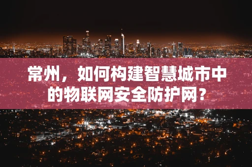 常州，如何构建智慧城市中的物联网安全防护网？