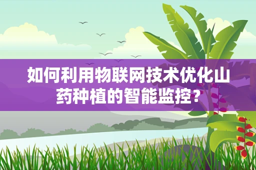 如何利用物联网技术优化山药种植的智能监控？