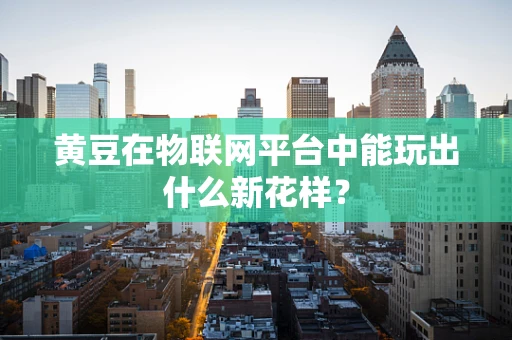 黄豆在物联网平台中能玩出什么新花样？