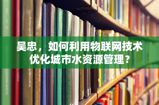 吴忠，如何利用物联网技术优化城市水资源管理？