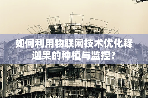 如何利用物联网技术优化释迦果的种植与监控？