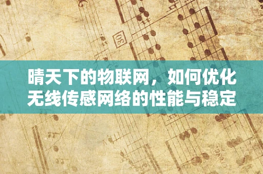 晴天下的物联网，如何优化无线传感网络的性能与稳定性？
