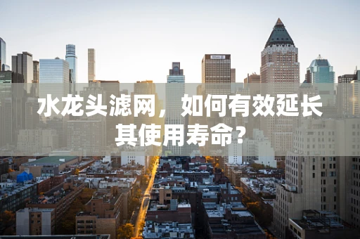 水龙头滤网，如何有效延长其使用寿命？
