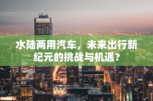 水陆两用汽车，未来出行新纪元的挑战与机遇？