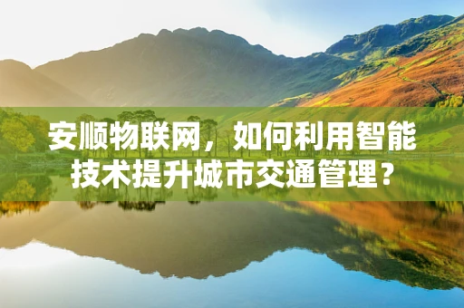 安顺物联网，如何利用智能技术提升城市交通管理？