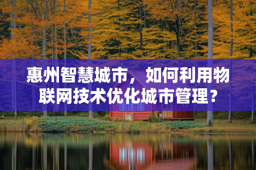 惠州智慧城市，如何利用物联网技术优化城市管理？