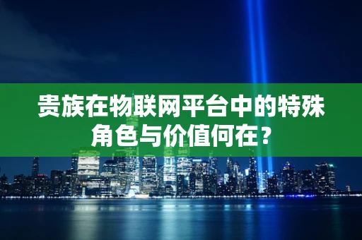 贵族在物联网平台中的特殊角色与价值何在？