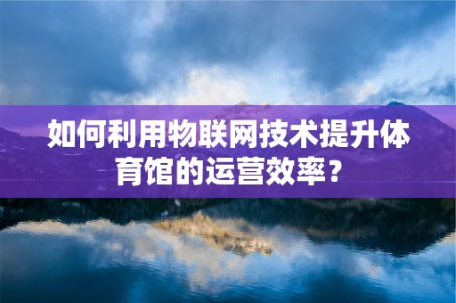 如何利用物联网技术提升体育馆的运营效率？