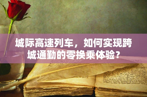 城际高速列车，如何实现跨城通勤的零换乘体验？