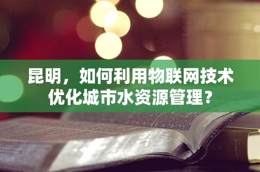 昆明，如何利用物联网技术优化城市水资源管理？