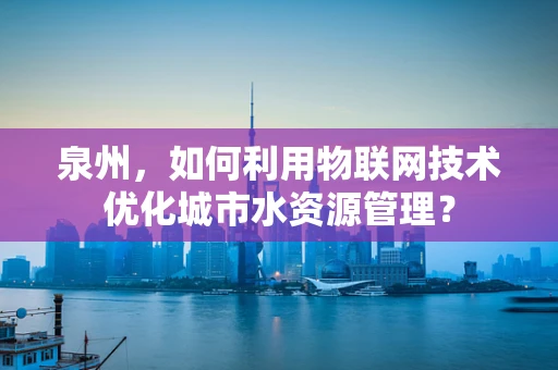 泉州，如何利用物联网技术优化城市水资源管理？