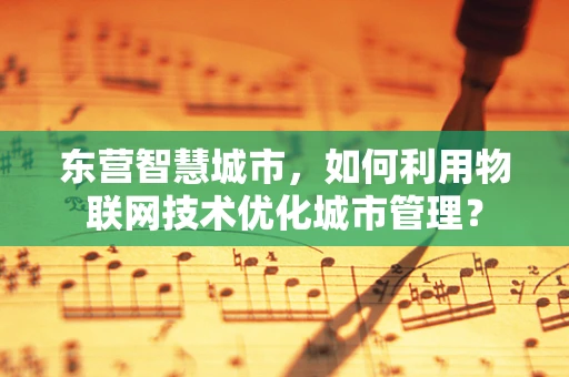 东营智慧城市，如何利用物联网技术优化城市管理？