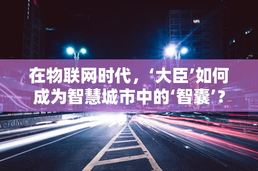 在物联网时代，‘大臣’如何成为智慧城市中的‘智囊’？