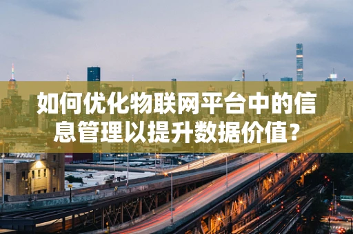 如何优化物联网平台中的信息管理以提升数据价值？