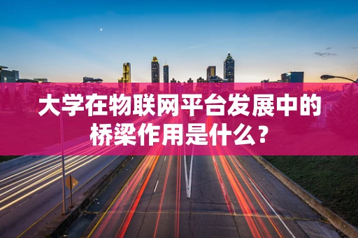 大学在物联网平台发展中的桥梁作用是什么？