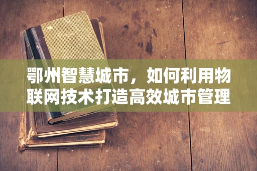 鄂州智慧城市，如何利用物联网技术打造高效城市管理新模式？