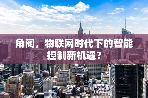角阀，物联网时代下的智能控制新机遇？