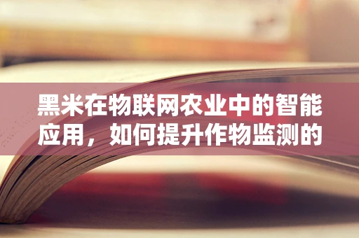 黑米在物联网农业中的智能应用，如何提升作物监测的精准度？