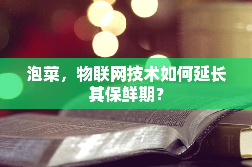泡菜，物联网技术如何延长其保鲜期？