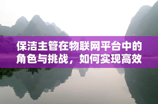 保洁主管在物联网平台中的角色与挑战，如何实现高效智能管理？
