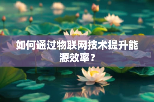 如何通过物联网技术提升能源效率？