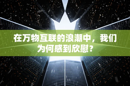 在万物互联的浪潮中，我们为何感到欣慰？