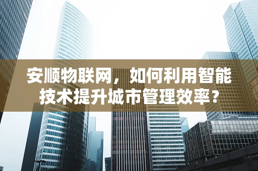 安顺物联网，如何利用智能技术提升城市管理效率？