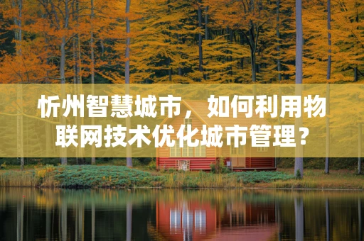 忻州智慧城市，如何利用物联网技术优化城市管理？