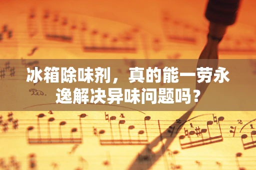 冰箱除味剂，真的能一劳永逸解决异味问题吗？