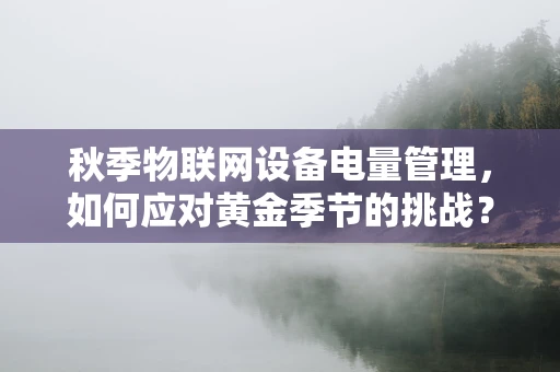 秋季物联网设备电量管理，如何应对黄金季节的挑战？