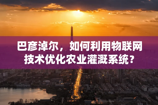 巴彦淖尔，如何利用物联网技术优化农业灌溉系统？