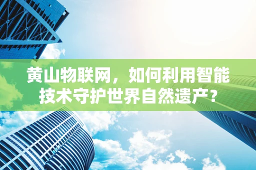 黄山物联网，如何利用智能技术守护世界自然遗产？