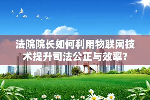 法院院长如何利用物联网技术提升司法公正与效率？