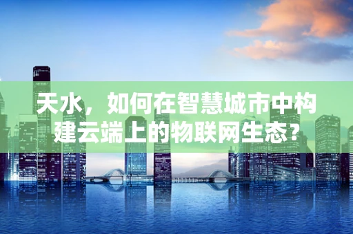 天水，如何在智慧城市中构建云端上的物联网生态？