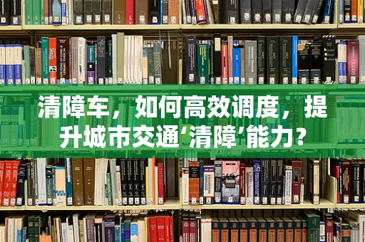 清障车，如何高效调度，提升城市交通‘清障’能力？