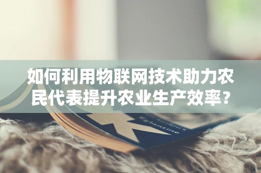 如何利用物联网技术助力农民代表提升农业生产效率？