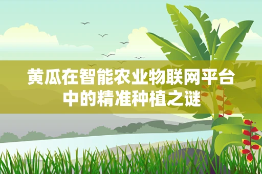 黄瓜在智能农业物联网平台中的精准种植之谜