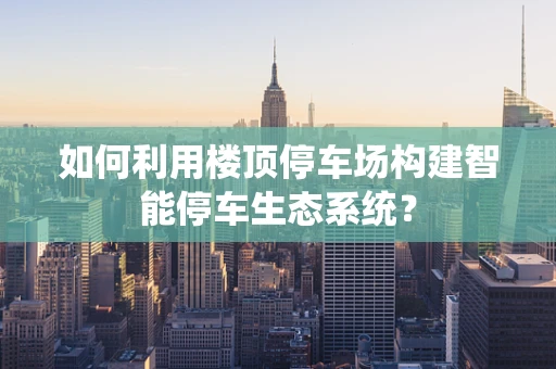 如何利用楼顶停车场构建智能停车生态系统？