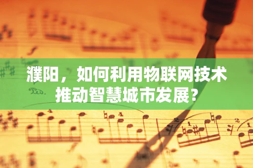 濮阳，如何利用物联网技术推动智慧城市发展？