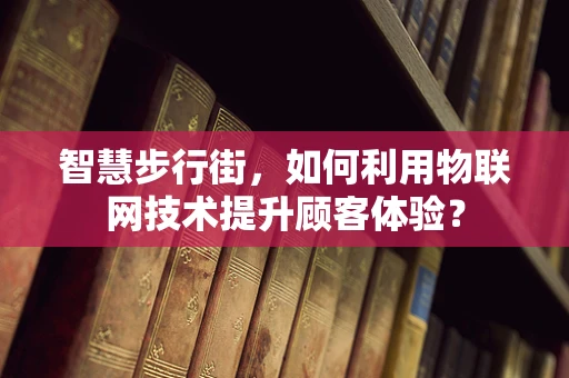 智慧步行街，如何利用物联网技术提升顾客体验？