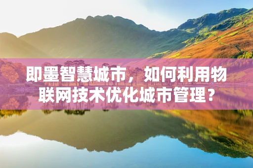 即墨智慧城市，如何利用物联网技术优化城市管理？