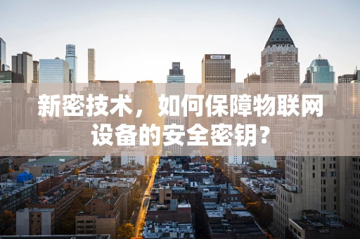 新密技术，如何保障物联网设备的安全密钥？
