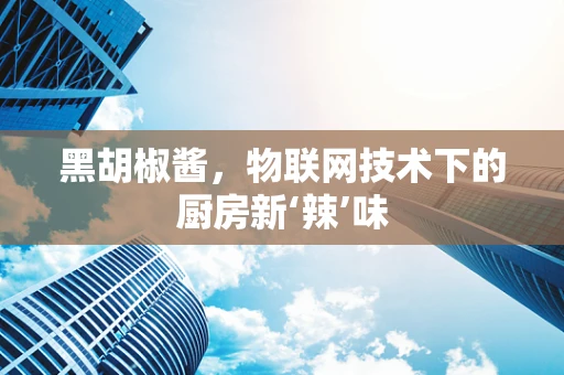 黑胡椒酱，物联网技术下的厨房新‘辣’味