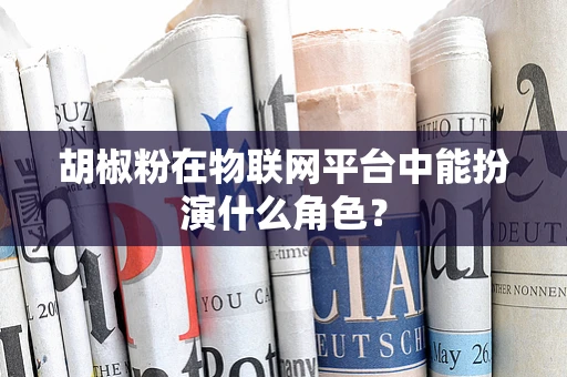 胡椒粉在物联网平台中能扮演什么角色？
