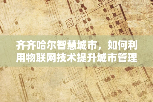 齐齐哈尔智慧城市，如何利用物联网技术提升城市管理效率？