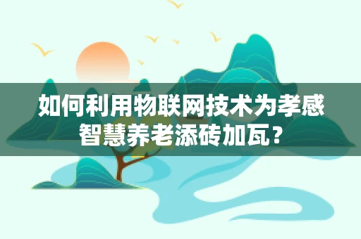 如何利用物联网技术为孝感智慧养老添砖加瓦？
