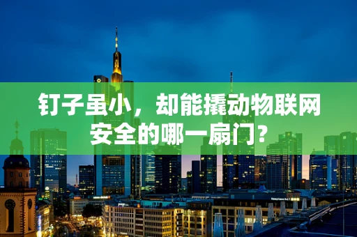 钉子虽小，却能撬动物联网安全的哪一扇门？