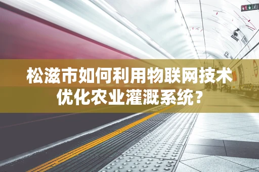 松滋市如何利用物联网技术优化农业灌溉系统？