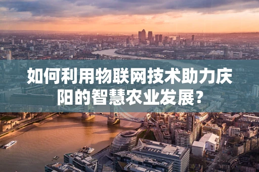 如何利用物联网技术助力庆阳的智慧农业发展？